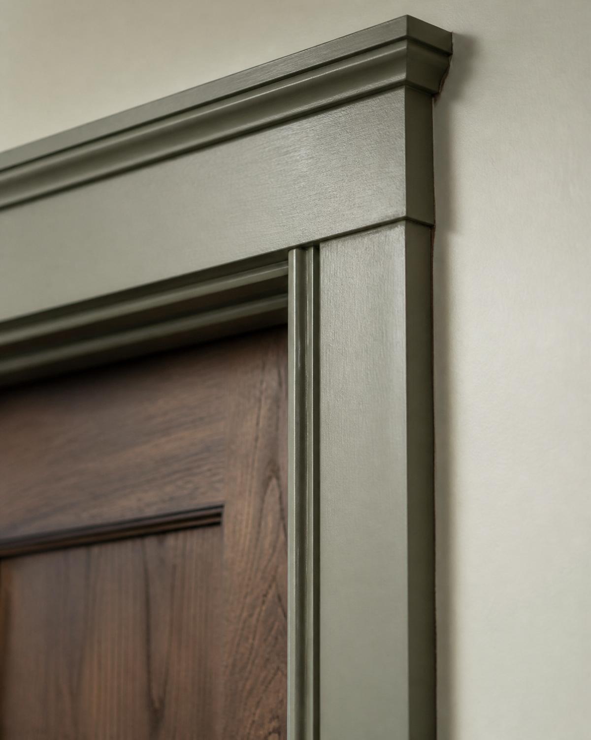 Detail van vakkundig geschilderd kozijn